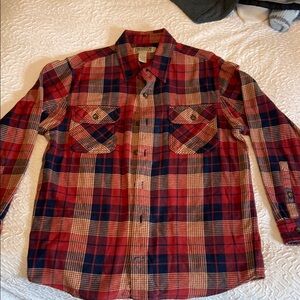 Duluth Trading men’s long sleeve plaid button down size L worn twice. Like new